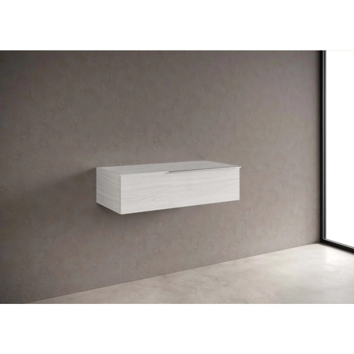 Mobile bagno sospeso effetto legno per bagno.
