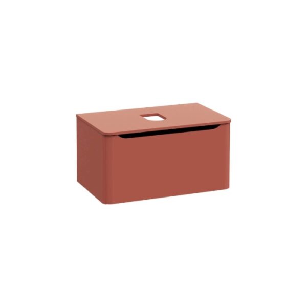 Mobile bagno base lavabo sospeso 1 cassetto Integra Round 80 cm terracotta