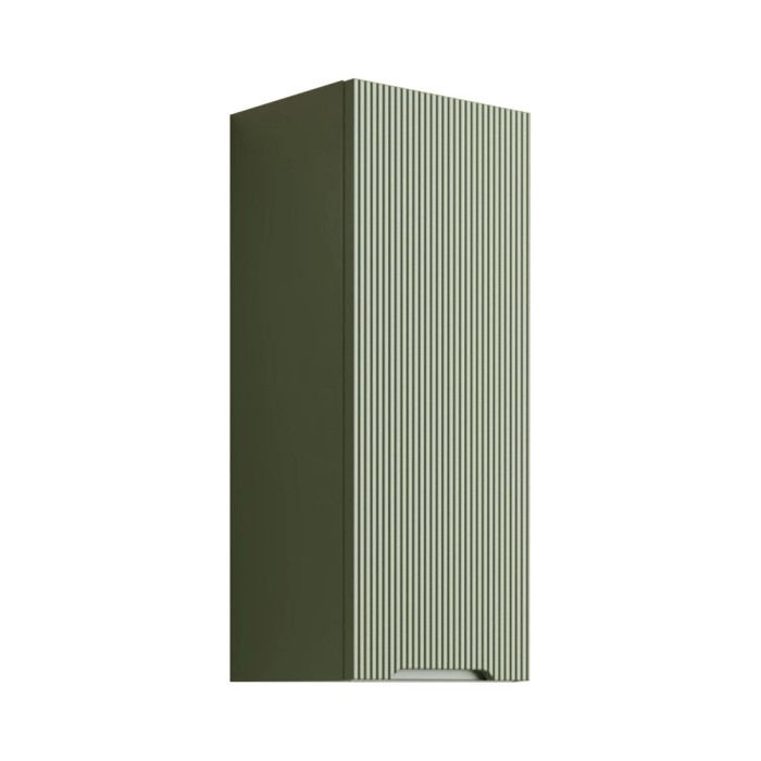t.b.t. pensile bagno, verde oliva con frontale a coste.