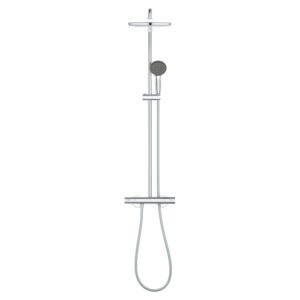 Sistema doccia Grohe QuickFix Vitalio Start 250 con termostato per montaggio a parete, soffione e doccetta.