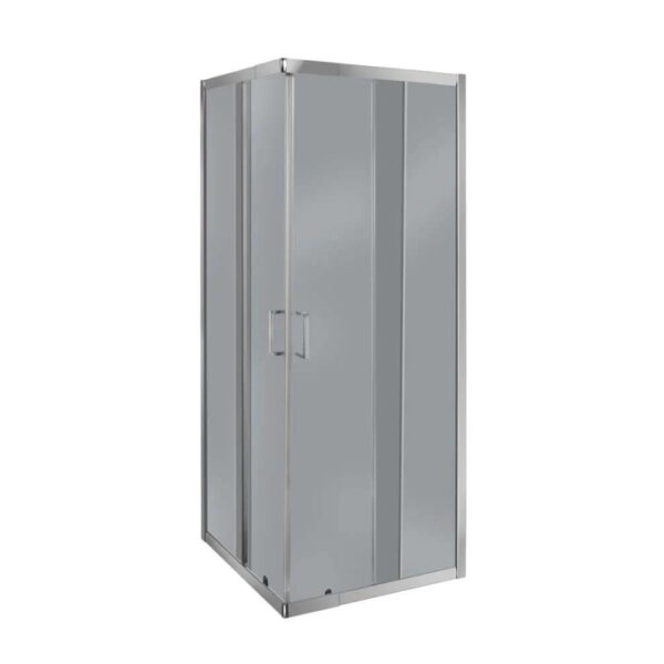 Box doccia Kamelie quadrato estensibile fume` 68-80/68-80 cm sp. 5 mm