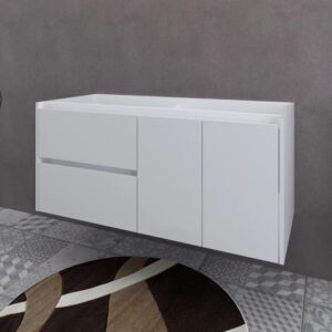 Mobile bagno t.b.t. bianco con cassetti e ante.
