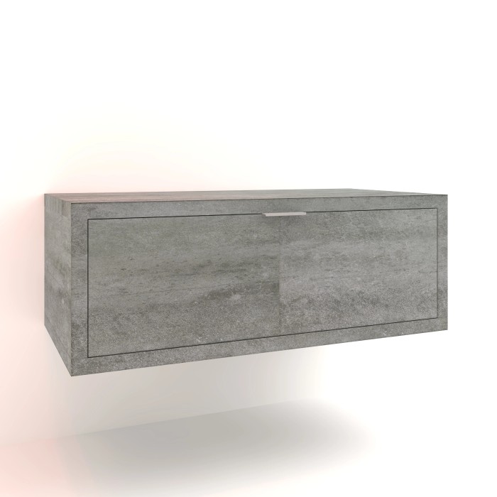 Mobile bagno sospeso grigio per arredamento bagno