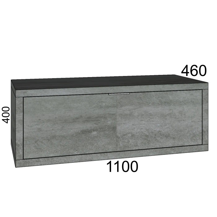 Mobile bagno sospeso grigio, categoria arredamento bagno.