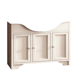 t.b.t. Mobile bagno sospeso bianco con tre ante.