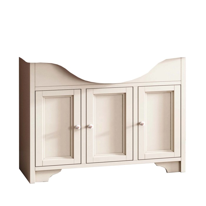 t.b.t. Mobile bagno sospeso bianco con tre ante.