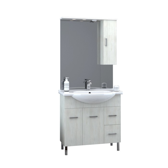 t.b.t. Mobile bagno con specchio e pensile per bagno.