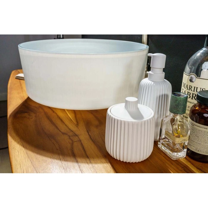 Lavabo in vetro Charme bianco