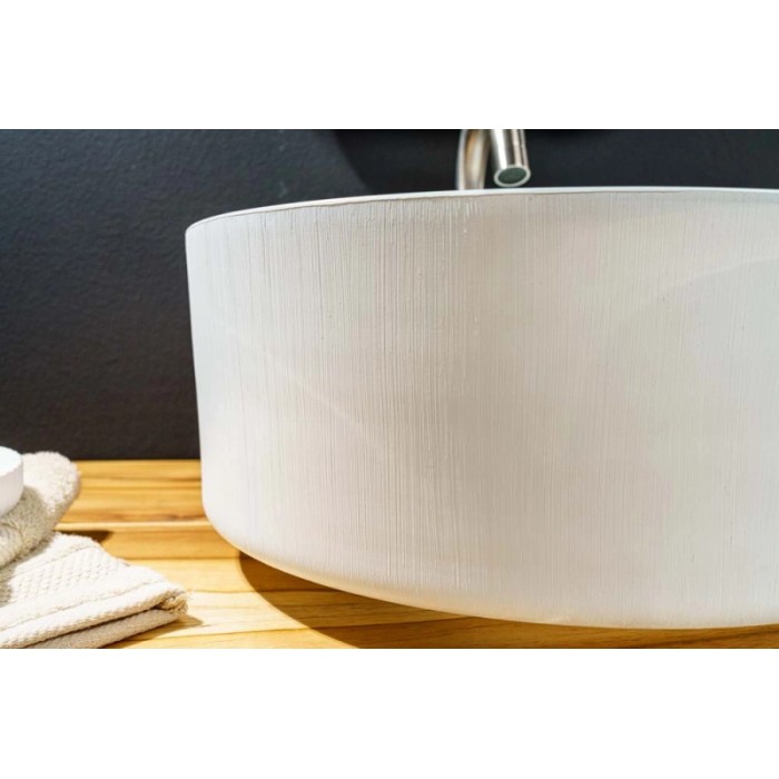 Lavabo in vetro Charme bianco