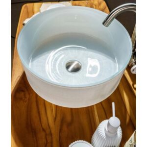 Lavabo in vetro Charme bianco