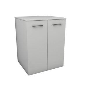 t.b.t. mobile bagno, mobile bagno grigio con due ante e maniglie.