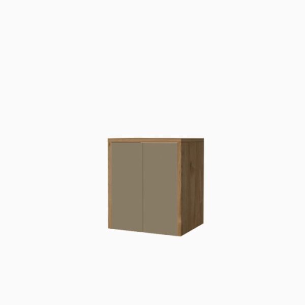 Mobile porta lavatrice asciugatrice con ante H91xL79xP65 cm Noce Tortora