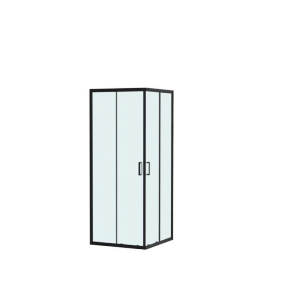 Box doccia angolare scorrevole 2 ante estensione cm 67-69/87-89 nero
