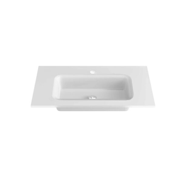 Mobile bagno lavabo piatto vetro L102xH18xP47 cm grigio