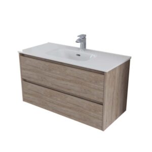Mobile bagno base lavabo sospesa Ness 101 2/C natural gray 101x46 cm
