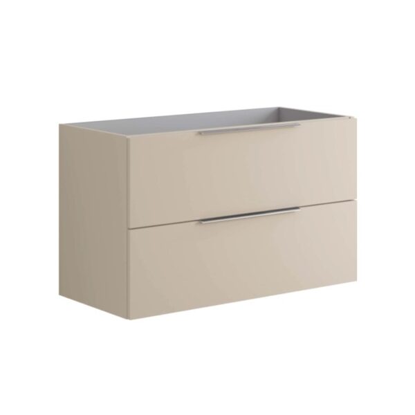 Mobile bagno base lavabo Bali 100 cm 2 cassetti Sabbia Opaco