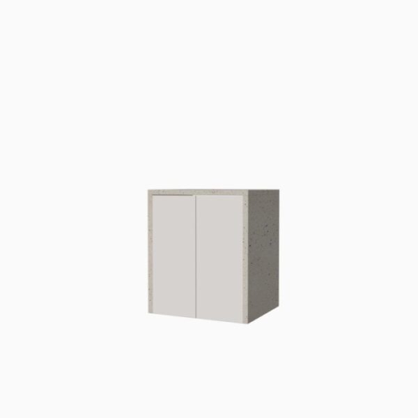 Mobile porta lavatrice asciugatrice con ante H91xL79xP65 cm Pietra Bianco