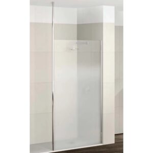 Box doccia walk-in con vetro satinato e profilo cromato, serie t.b.t.