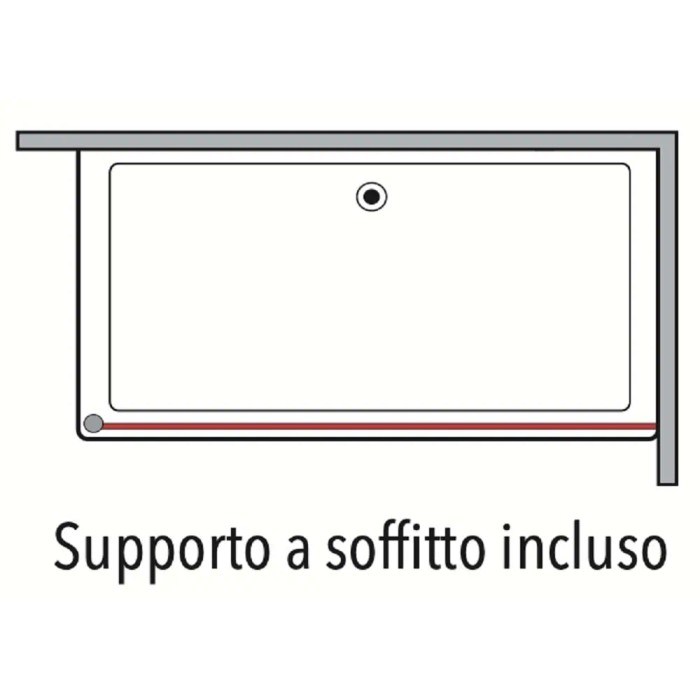 Schizzo di una doccia walk-in t.b.t.