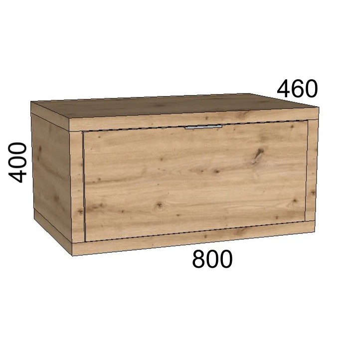 t.b.t. Mobile bagno sospeso effetto legno con cassetto. Arredo bagno.