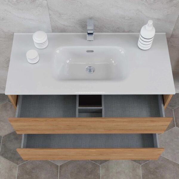Mobile bagno base lavabo sospesa Ness 101 2/C honey 101x46 cm