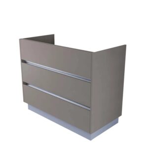 Mobile bagno t.b.t. grigio con tre cassetti per arredo bagno.