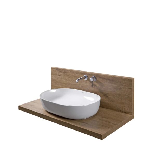 Mobile bagno base lavabo sospeso Ver Alxa 35x90x9 cm rovere