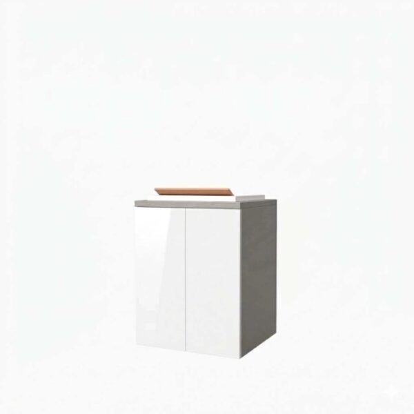 Mobile lavatoio sospeso vasca termoformato H91xL71xP65 cm Grigio Bianco