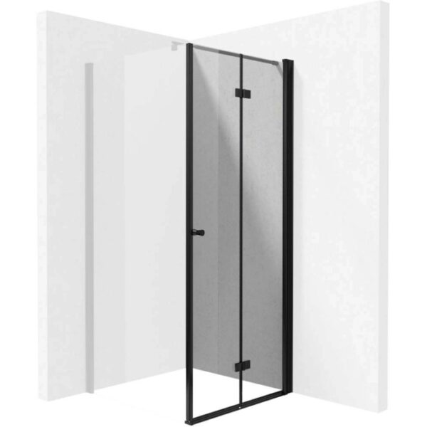 Porta doccia pieghevole Idrostile 800x2000 mm nero