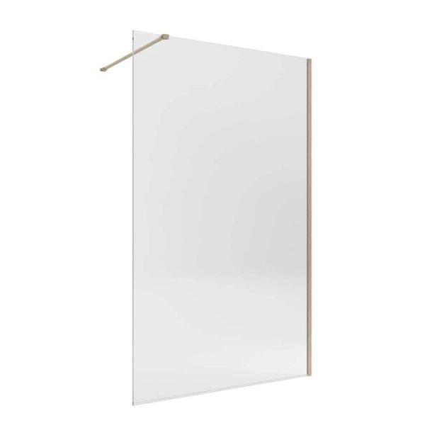 Doccia walk-in Orion 80x200 cm profilo oro spazzolato