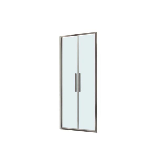 Porta saloon doccia 2 ante estensione cm 77-81 cromo trasparente