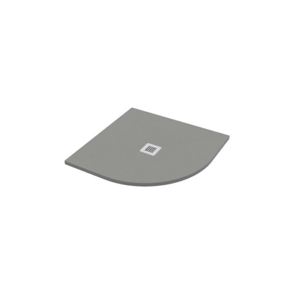 Piatto doccia t.b.t. grigio rotondo con scarico