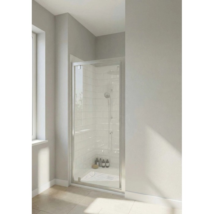 Porta doccia Pivot Elite 86-90x200 cm nichel spazzolato