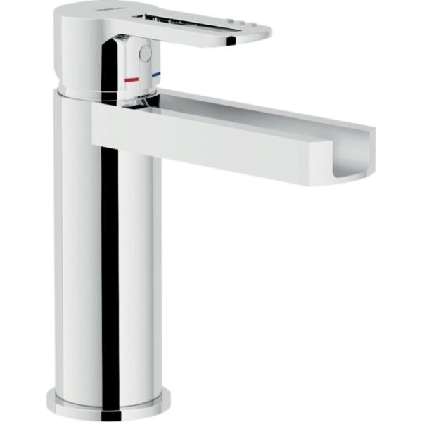 Miscelatore lavabo t.b.t. moderno cromato per bagno e WC ospiti.