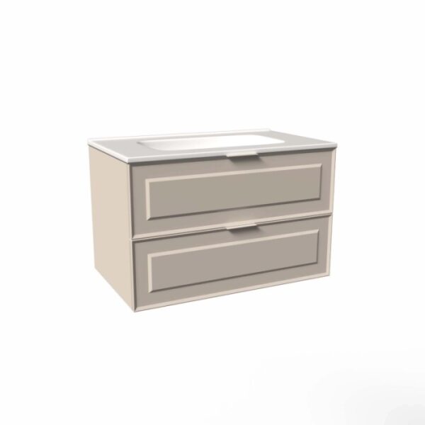 Mobile bagno base lavabo sospesa bugnata H51xL101xP46 cm Sabbia Opale