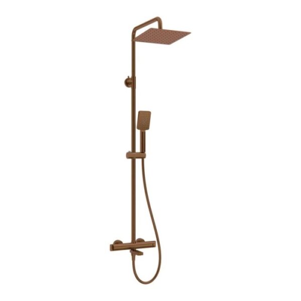 Colonna doccia miscelatore vasca termostatico Idrostile bronzo spazzolato