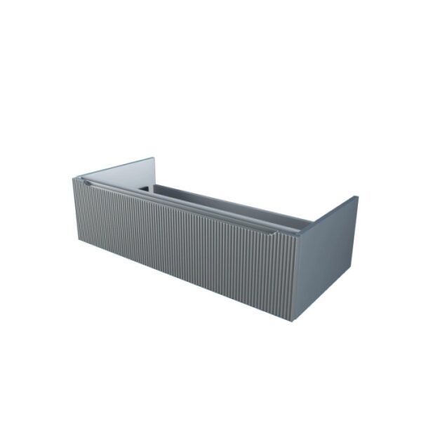 Mobile bagno t.b.t. grigio con frontale a coste per bagno.