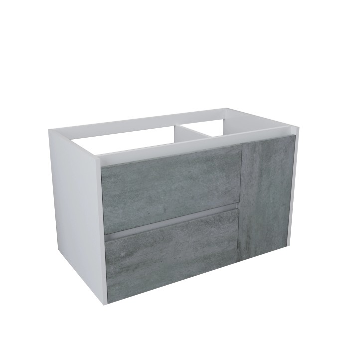 t.b.t. Mobile bagno sospeso, grigio/bianco.