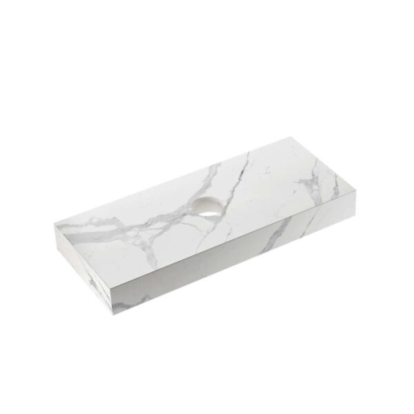 Top bagno HPL Caren con foro per lavabo sp 10 cm 105,5x46,5 cm