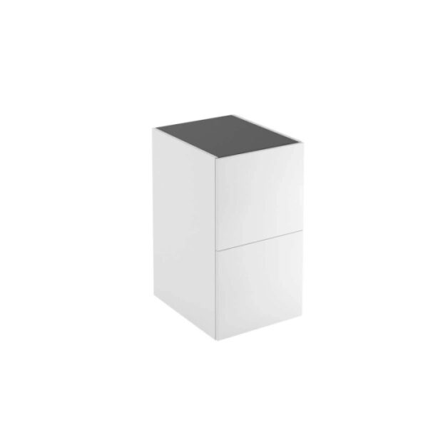 Mobile bagno lavanderia a terra 2 cestoni Caren h.90 l.50 p.51 cm bianco
