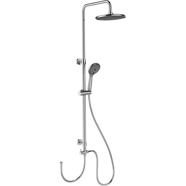 Sistema doccia Wenko Watersaving Chrome con soffione e doccetta.