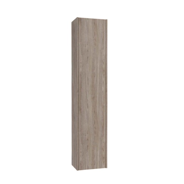 Mobile bagno colonna sospesa 1 anta apertura push natural gray 34x162x25 cm