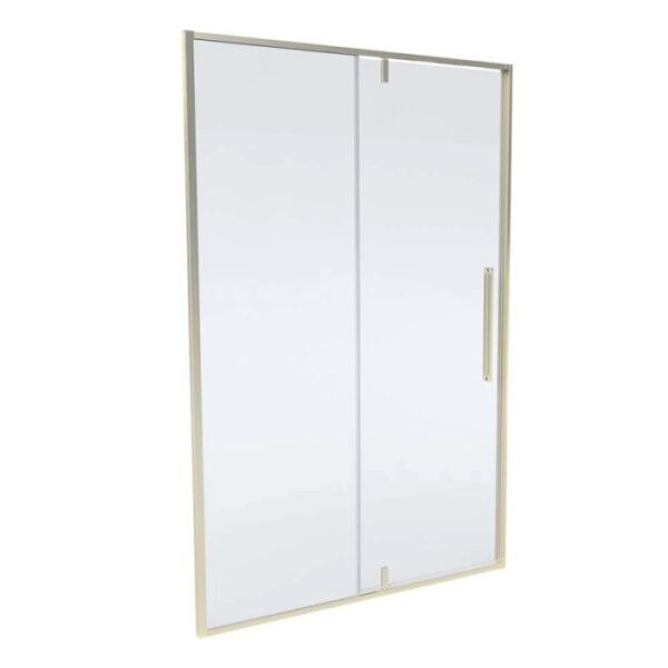 Porta doccia Pivot Slim 128-130x200 cm oro spazzolato