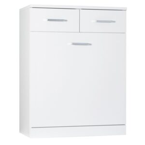 Mobile bagno t.b.t. bianco con due cassetti e un'anta. Arredo bagno.