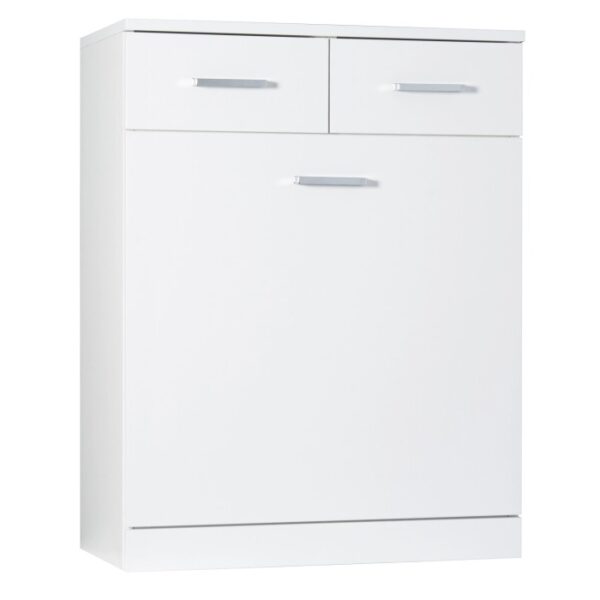 Mobile bagno t.b.t. bianco con due cassetti e un'anta. Arredo bagno.