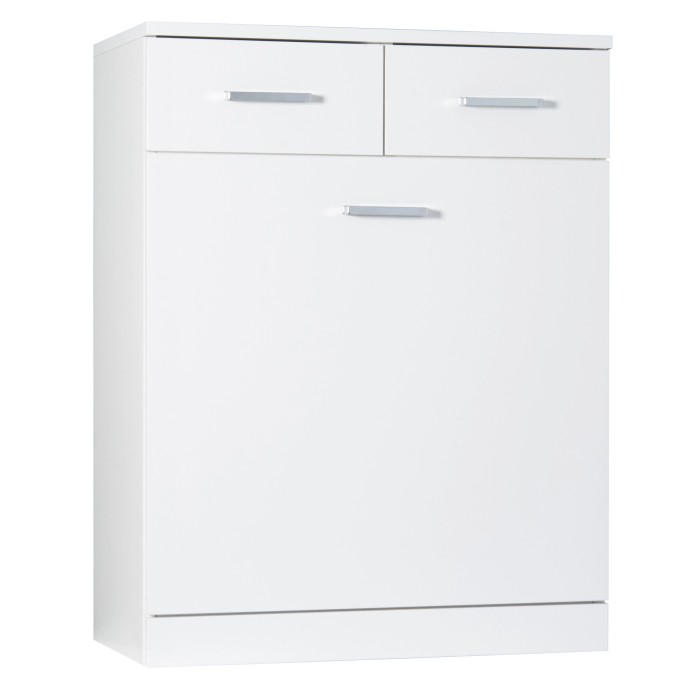 Mobile bagno t.b.t. bianco con due cassetti e un'anta. Arredo bagno.