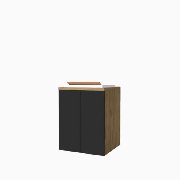 Modulo lavanderia con ante H91xL71xP65 cm Noce Grafite opaco