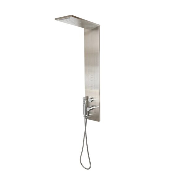 t.b.t. Pannello doccia in acciaio inox con soffione e doccetta per la doccia.
