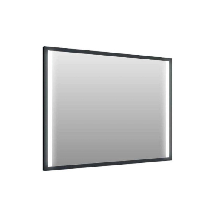 Specchio telaio perimetrale fasce lat. retroill. Noir 100xh70 cm nero opaco
