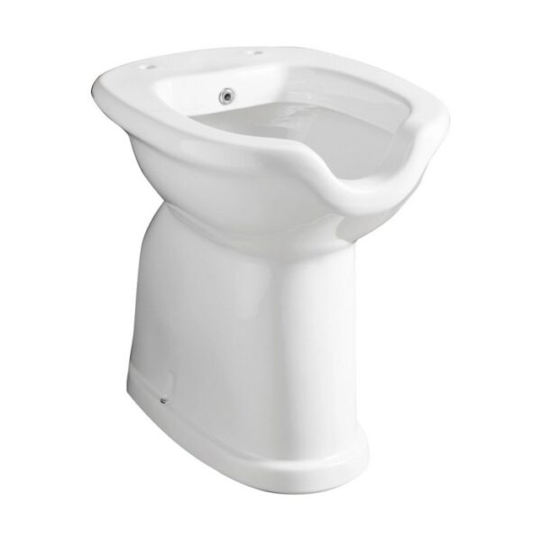 Bidet a terra bianco di t.b.t. per il bagno.